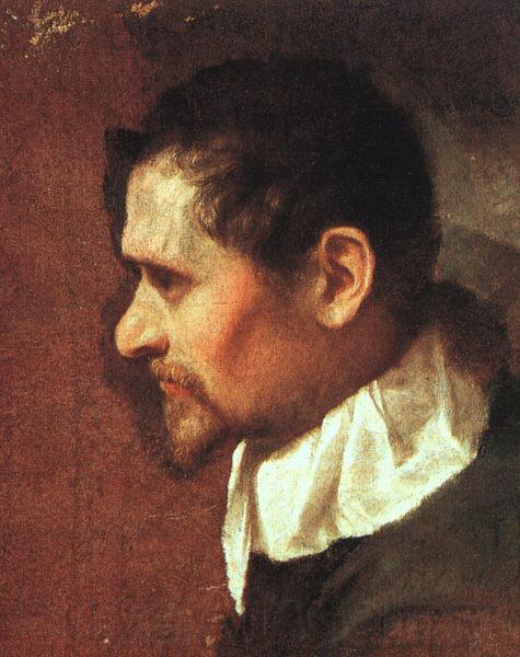 CARRACCI, Annibale Self-Portrait in Profile sdf
